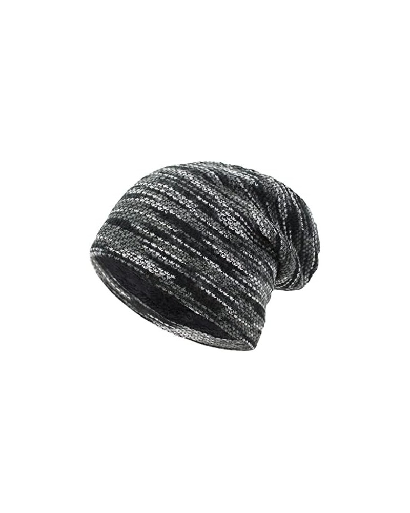 Knitted Hat Women Skullies Beanies Winter Hats for Men Bonnet Striped Caps Warm Baggy Soft Female Wool Male Beanie Hat (Color...