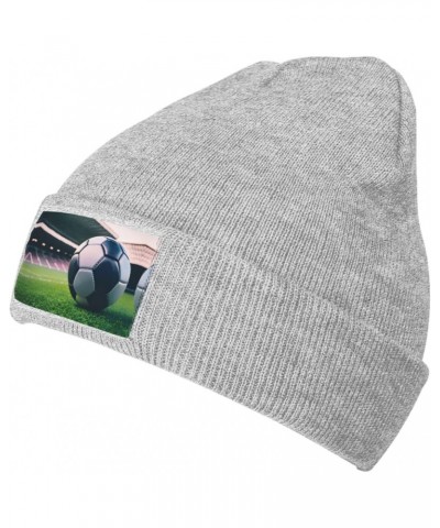 Soccer Ball Velvety Tufted Style,Stretchable Brimless Hat,Knitted Woolen Cap $14.26 Skullies & Beanies