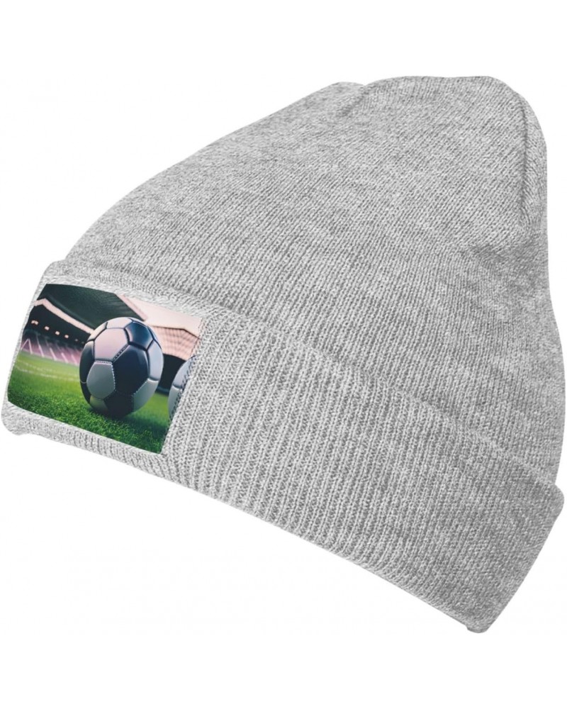 Soccer Ball Velvety Tufted Style,Stretchable Brimless Hat,Knitted Woolen Cap $14.26 Skullies & Beanies