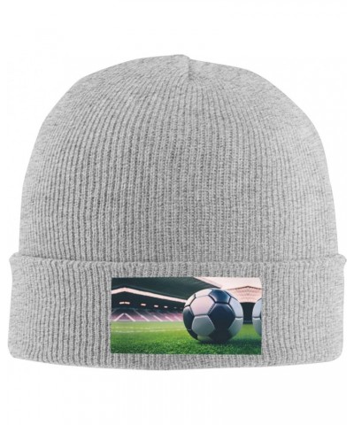 Soccer Ball Velvety Tufted Style,Stretchable Brimless Hat,Knitted Woolen Cap $14.26 Skullies & Beanies