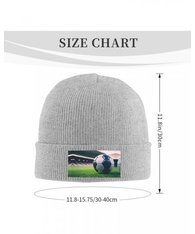 Soccer Ball Velvety Tufted Style,Stretchable Brimless Hat,Knitted Woolen Cap $14.26 Skullies & Beanies