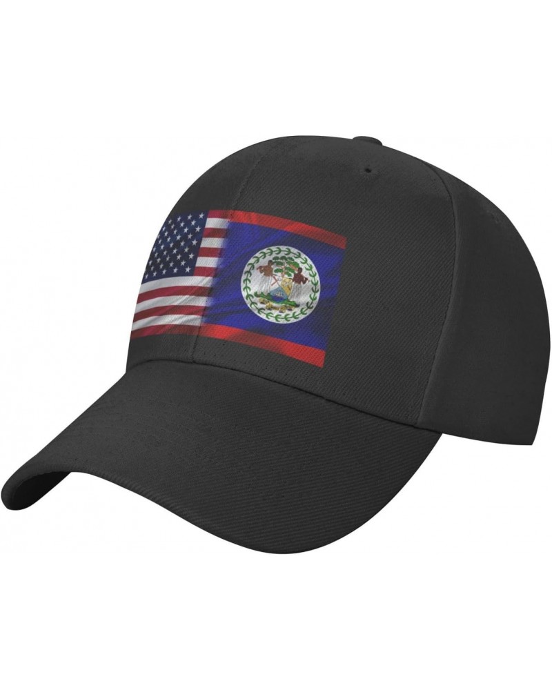 Belize America Flag Casquette Baseball Hat for Outdoor Adjust All People Black $11.24 Baseball Caps