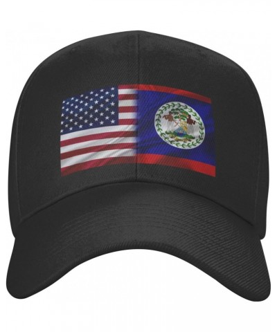 Belize America Flag Casquette Baseball Hat for Outdoor Adjust All People Black $11.24 Baseball Caps