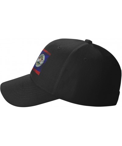 Belize America Flag Casquette Baseball Hat for Outdoor Adjust All People Black $11.24 Baseball Caps