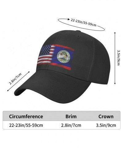 Belize America Flag Casquette Baseball Hat for Outdoor Adjust All People Black $11.24 Baseball Caps