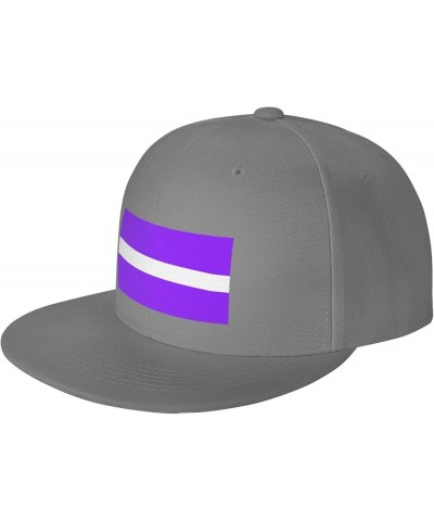 Flag of Latvian Russians Snapback Hats for Men Baseball Cap Trucker Hat Flat Brim Hats Gray $11.89 Baseball Caps