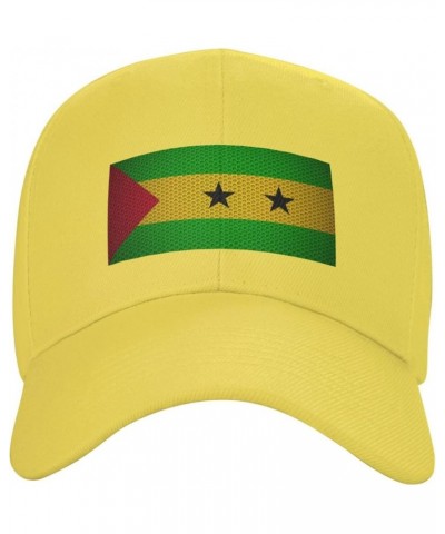 Adjustable Flag of Sao Tome and Principe Baseball Cap Women Men Hat Truck Driver Baseball Caps Sun Hats Yellow $12.21 Basebal...