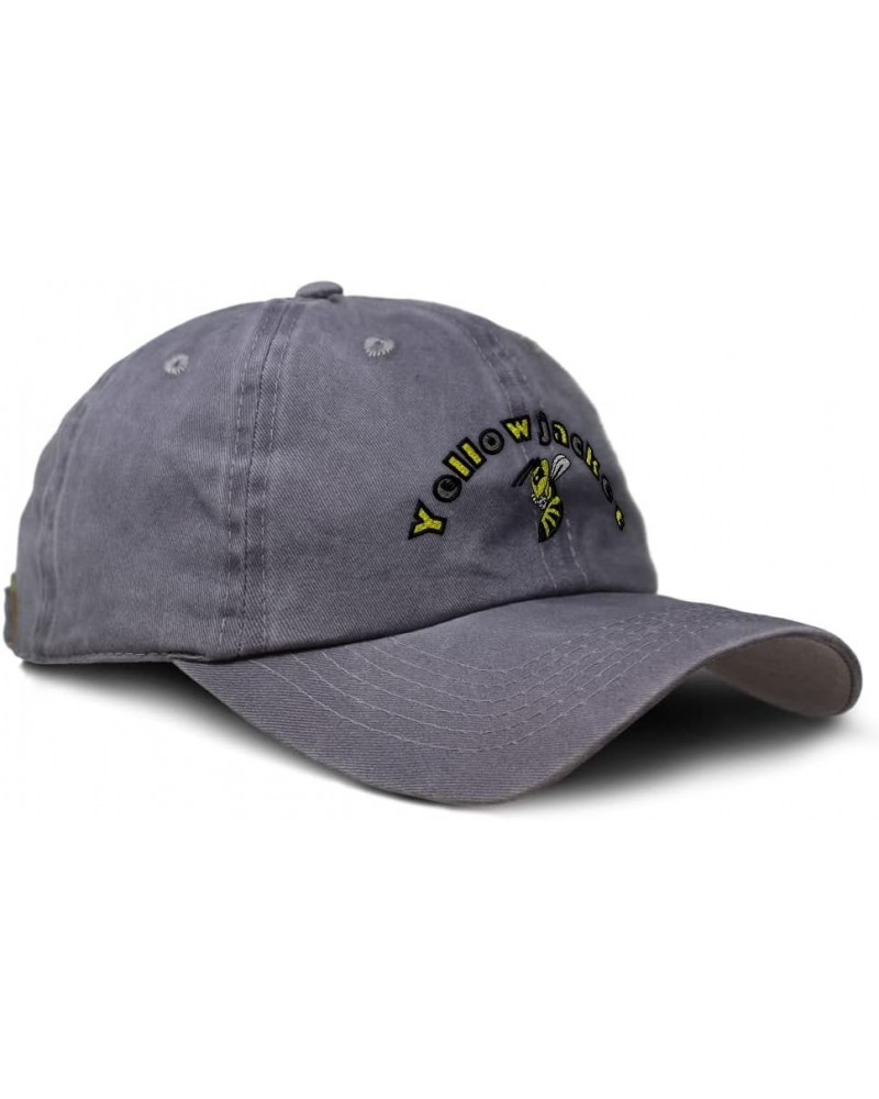 Soft Washed Baseball Cap Yellow Jacket Insects Cotton Dad Hats for Men & Women Grey Design Only $14.70 Baseball Caps