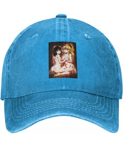 Strike The Blood Casquette Baseball Cap Cowboy Hat Unisex Denim Adults Denim Hat Adjustable Size Black Blue $10.62 Baseball Caps