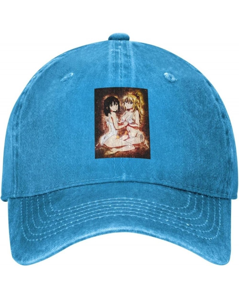 Strike The Blood Casquette Baseball Cap Cowboy Hat Unisex Denim Adults Denim Hat Adjustable Size Black Blue $10.62 Baseball Caps