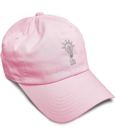 Soft Baseball Cap Lit Light Bulb Cotton Dad Hats for Men & Women Soft Pink $16.81 Baseball Caps