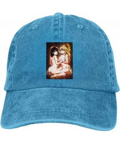 Strike The Blood Casquette Baseball Cap Cowboy Hat Unisex Denim Adults Denim Hat Adjustable Size Black Blue $10.62 Baseball Caps