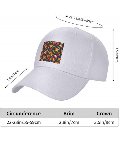 Latin America Village Festival Seamless Pattern Baseball Cap for Men Women Dad Hat Classic Adjustable Golf Hats White $8.94 B...