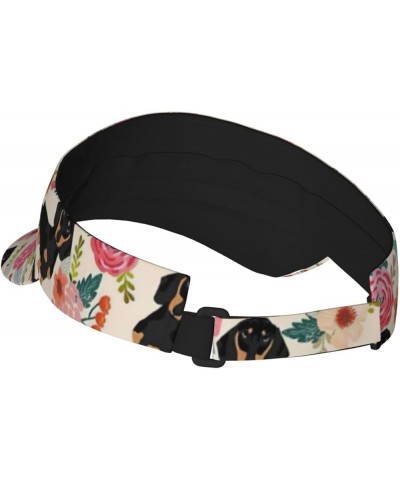 Floral Flower Print Print Sport Sun Visor Hats Adjustable Empty Top Hats Women Men Sun Visors Hat for Men Dog and Flower $10....