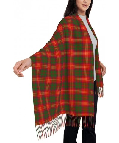 Large Scarf Plaid Cashmere Feel Shawl Wraps with Tassel Soft Fashion Warm Scarves for Women Scottish Clan Burns Tartan Plaid ...