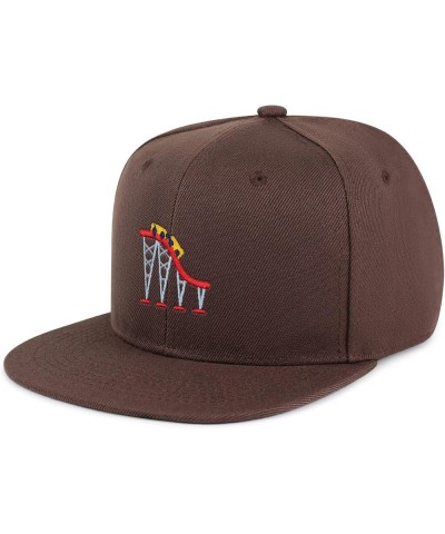 Roller Coaster Hip-Hop Snapback Hat Embroidered Baseball Cap Tycoon 10. Brown $11.99 Baseball Caps