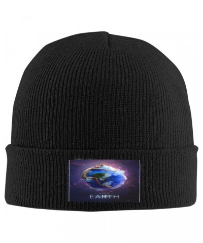 Lil Rapper Dicky Singer Earth Beanie Hat Fashion Warm Knit Hat Stretchable Cuffed Headgear for Cold Weather Black $13.50 Skul...