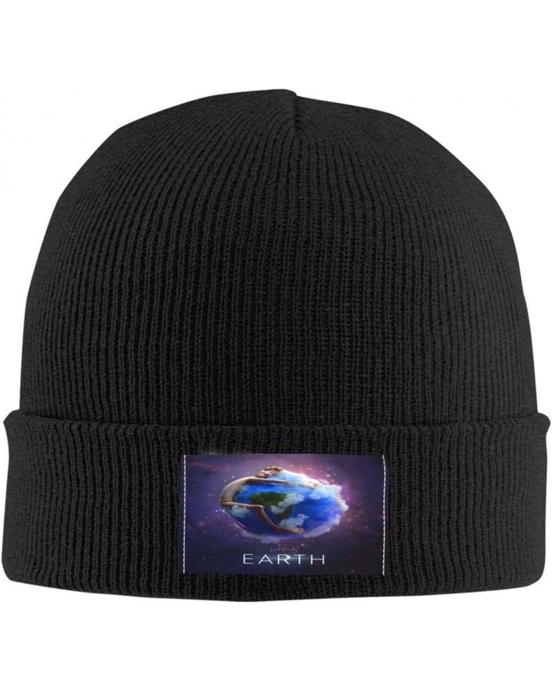 Lil Rapper Dicky Singer Earth Beanie Hat Fashion Warm Knit Hat Stretchable Cuffed Headgear for Cold Weather Black $13.50 Skul...