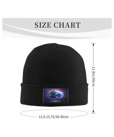 Lil Rapper Dicky Singer Earth Beanie Hat Fashion Warm Knit Hat Stretchable Cuffed Headgear for Cold Weather Black $13.50 Skul...