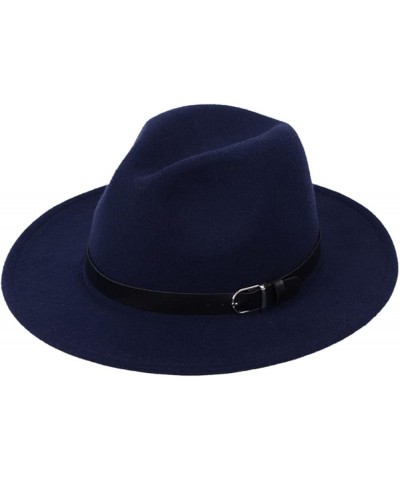 British Fedora Hat Men Women Imitation Woolen Winter Felt Hats Jazz Hat 56-58CM Brown $20.48 Fedoras