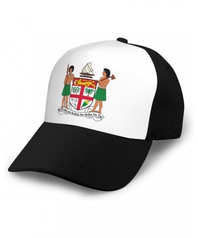 Coat of arms of Fiji Baseball Cap for Men Women Hat Adjustable Breathable Classic Baseball Cap Dad Hats Black $9.46 Baseball ...