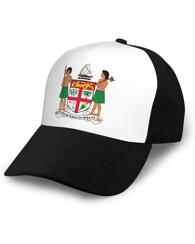 Coat of arms of Fiji Baseball Cap for Men Women Hat Adjustable Breathable Classic Baseball Cap Dad Hats Black $9.46 Baseball ...