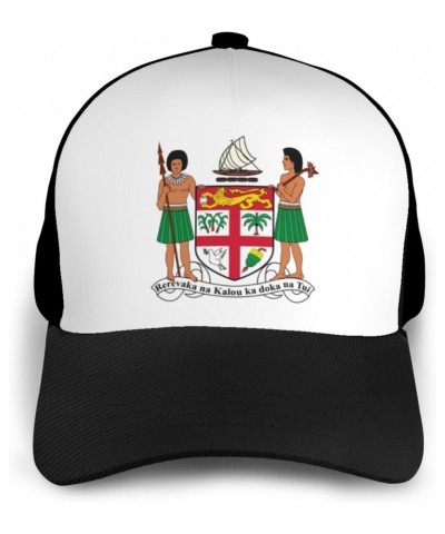 Coat of arms of Fiji Baseball Cap for Men Women Hat Adjustable Breathable Classic Baseball Cap Dad Hats Black $9.46 Baseball ...