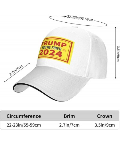 Trump You're Fired 2024 Baseball Cap for Men Women Adjustabl Unisex Golf Dad Hat White $12.36 Baseball Caps