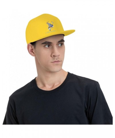 Adjustable Capricorn Horoscope Snapback Hat for Men Women Baseball Cap Dad Hats Yellow $12.68 Baseball Caps