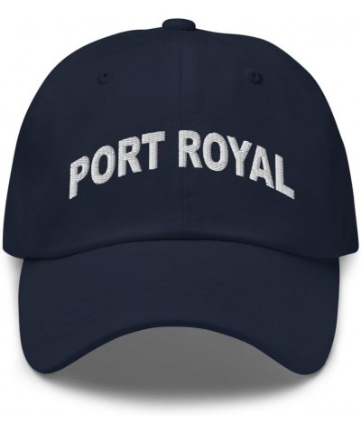 Port Royal South Carolina Hat Port Royal SC Cap Embroidered Dad Hat Adjustable Strap Closure Unisex Navy $22.39 Baseball Caps