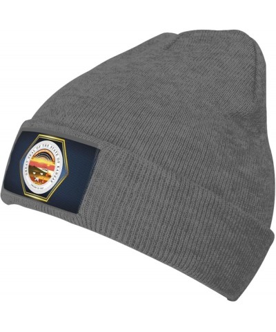 Seal of Kansas Knitted Hat Acrylic Cold Weather Hat Warm Brimless hat Elastic Force Caps Deep Heather $10.82 Skullies & Beanies