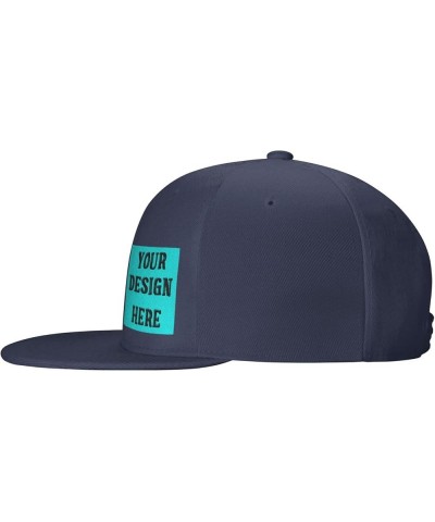 Custom Baseball Cap Add Your Name Company Logo Text Picture Men's Hats & Caps Flat Brim Hat Navy-38 $7.79 Baseball Caps