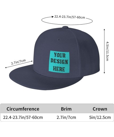 Custom Baseball Cap Add Your Name Company Logo Text Picture Men's Hats & Caps Flat Brim Hat Navy-38 $7.79 Baseball Caps