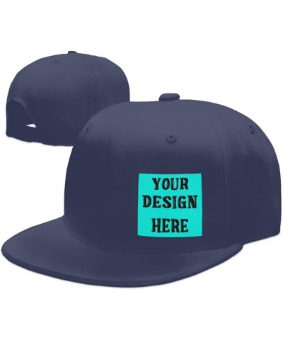 Custom Baseball Cap Add Your Name Company Logo Text Picture Men's Hats & Caps Flat Brim Hat Navy-38 $7.79 Baseball Caps