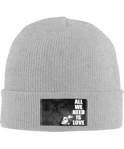 Canserbero Beanie Hat Cuffed Unisex Knit Skull Cap Winter Soft Beanie Plain Hat Black Gray $14.20 Skullies & Beanies