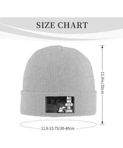 Canserbero Beanie Hat Cuffed Unisex Knit Skull Cap Winter Soft Beanie Plain Hat Black Gray $14.20 Skullies & Beanies