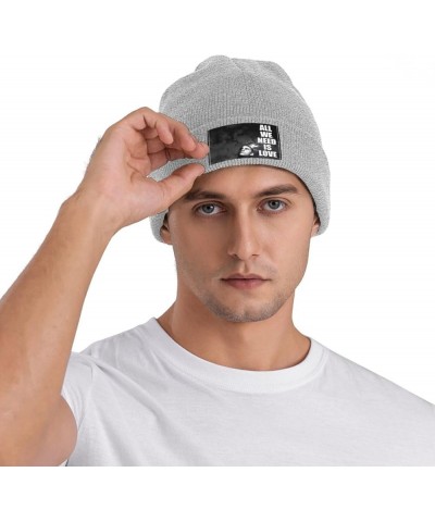 Canserbero Beanie Hat Cuffed Unisex Knit Skull Cap Winter Soft Beanie Plain Hat Black Gray $14.20 Skullies & Beanies