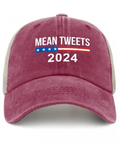 Trump Hats Mean Tweets 2024 Hats for Men Womens AllBlack Outdoor Hats Cowgirl Hats Running Hat Custom Hat Deep Rose $13.79 Co...