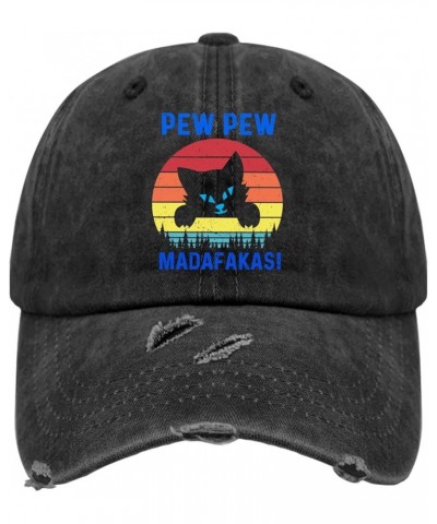 Womens Hat Bulldog Hat for Mens Summer Caps Adjustable peww pew madafakas Sun Hat Allblack $9.06 Baseball Caps