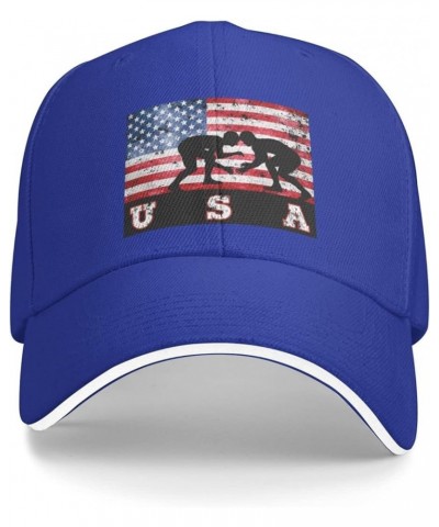 USA Wrestling Sandwich Cap Unisex Classic Baseball Capunisex Adjustable Casquette Dad Hat Blue $13.91 Baseball Caps