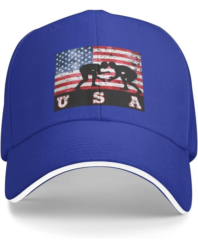 USA Wrestling Sandwich Cap Unisex Classic Baseball Capunisex Adjustable Casquette Dad Hat Blue $13.91 Baseball Caps