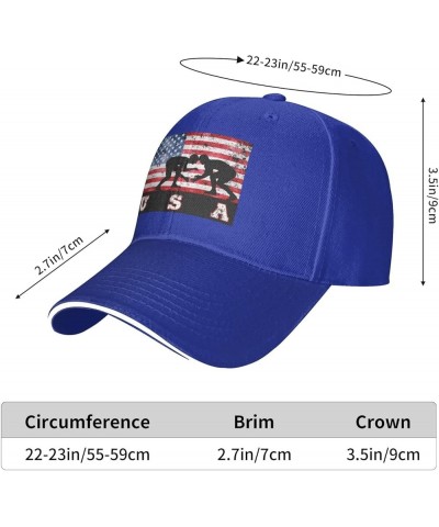 USA Wrestling Sandwich Cap Unisex Classic Baseball Capunisex Adjustable Casquette Dad Hat Blue $13.91 Baseball Caps