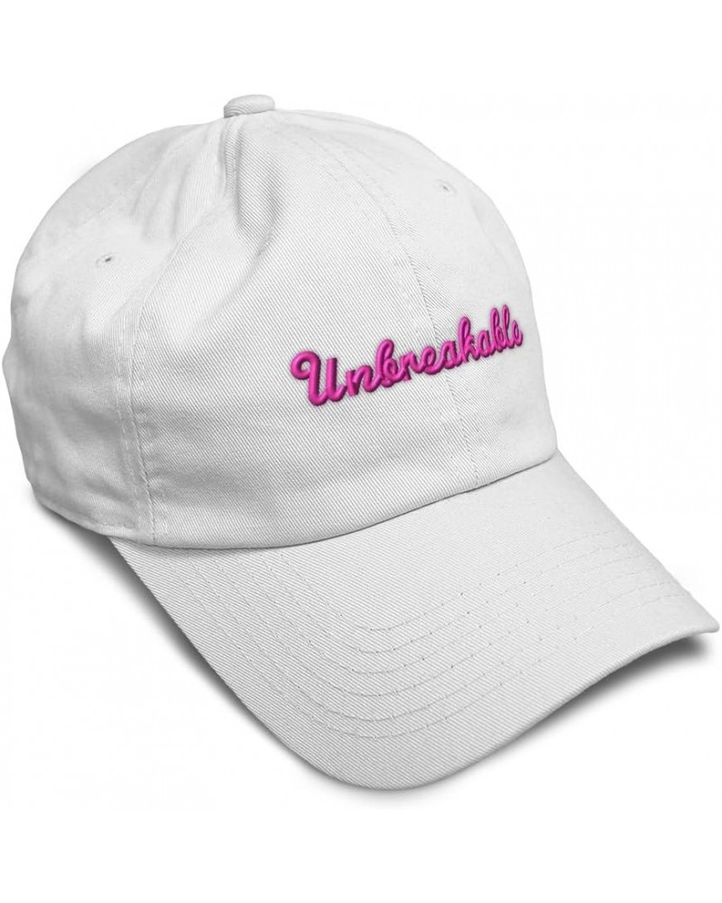 Soft Baseball Cap Unbreakable Style B Cotton Dad Hats for Men & Women White $12.00 Baseball Caps