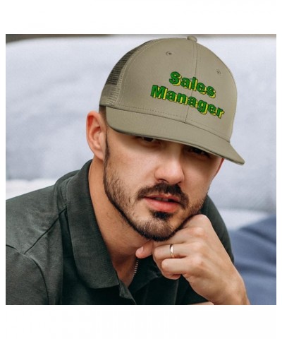 Custom Custom Trucker Hat Baseball Cap Sales Manager Specialist Cotton Developer Dad Hats for Men & Women Khaki Design Only $...