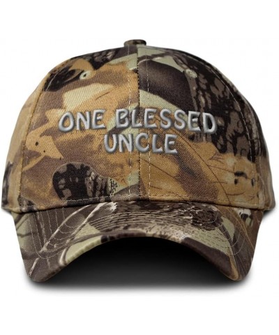 Custom Camo Baseball Cap 1 Blessed Uncle Blessed Family B Uncle Cotton Forest Tree Khaki Design Only $12.80 Baseball Caps