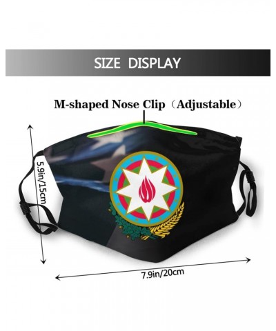 Coat of Arms Azerbaijan Face Mask Adjustable Breathable Balaclava with Filter $9.81 Balaclavas