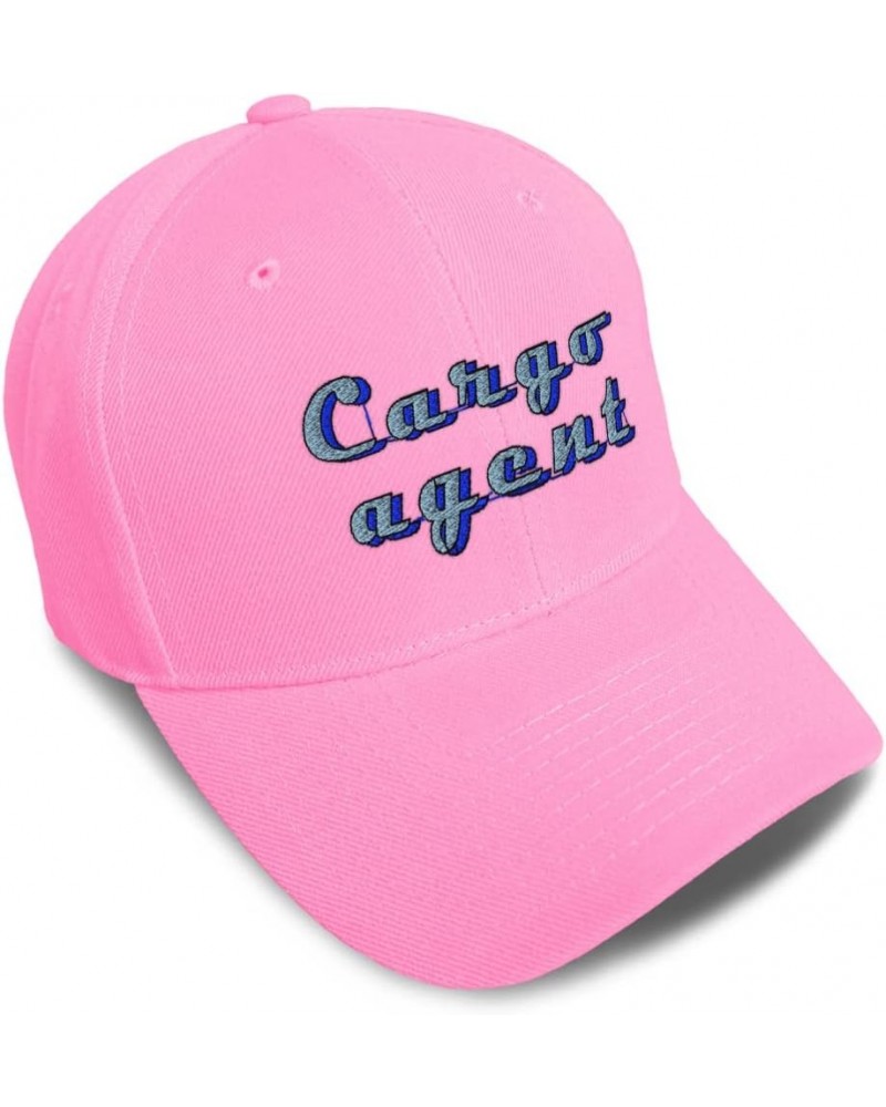 Baseball Cap Cargo Agent Shipments Acrylic Goods Dad Hats for Men and Women Soft Pink Design Only $12.42 Baseball Caps