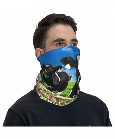 Unisex Cow Multifunctional Headwear Stretchy Face Mask Bandana Neck Gaiter Head Wrap Balaclava Scarf For Adult Kids $16.27 Ba...